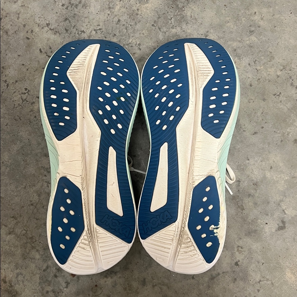 Hoka Mach 6 Men’s Size 11 Cream and Teal Running Shoes - Picture 7 of 7